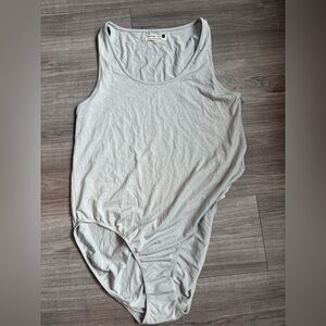 Jackson Rowe Light Gray Scoop Neck Tank Bodysuit